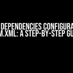 Maven Dependencies Configuration in pom.xml: A Step-by-Step Guide