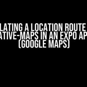 Simulating a Location Route with React-Native-Maps in an Expo App for iOS (Google Maps)