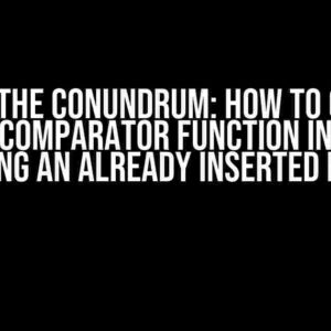 Solving the Conundrum: How to Create a Custom Comparator Function in C++ for Searching an Already Inserted Element