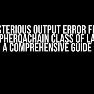 The Mysterious Output Error from the GraphCypherQAChain Class of Langchain: A Comprehensive Guide