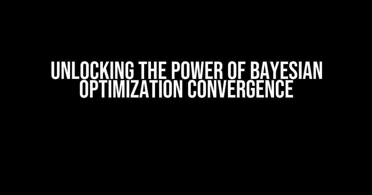 Unlocking the Power of Bayesian Optimization Convergence